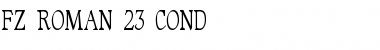 Download FZ ROMAN 23 COND Normal Font Title Preview