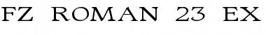 Download FZ ROMAN 23 EX Normal Font Title Preview