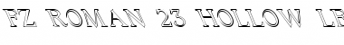 Download FZ ROMAN 23 HOLLOW LEFTY Normal Font Title Preview