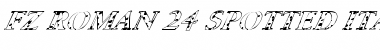 Download FZ ROMAN 24 SPOTTED ITALIC Normal Font Title Preview