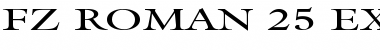 Download FZ ROMAN 25 EX Normal Font Title Preview