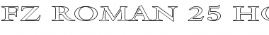 Download FZ ROMAN 25 HOLLOW EX Normal Font Title Preview