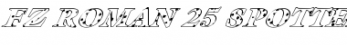 Download FZ ROMAN 25 SPOTTED ITALIC Normal Font Title Preview