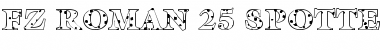 Download FZ ROMAN 25 SPOTTED Normal Font Title Preview