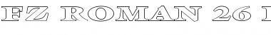 Download FZ ROMAN 26 HOLLOW EX Normal Font Title Preview