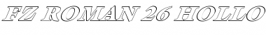 Download FZ ROMAN 26 HOLLOW ITALIC Normal Font Title Preview