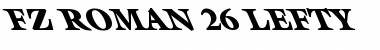 Download FZ ROMAN 26 LEFTY Normal Font Title Preview