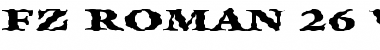 Download FZ ROMAN 26 WAVEY EX Normal Font Title Preview