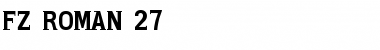 Download FZ ROMAN 27 Normal Font Title Preview