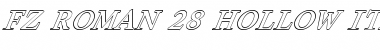 Download FZ ROMAN 28 HOLLOW ITALIC Normal Font Title Preview