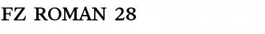Download FZ ROMAN 28 Normal Font Title Preview