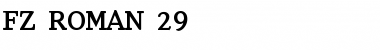 Download FZ ROMAN 29 Normal Font Title Preview