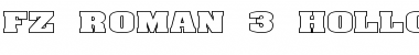 Download FZ ROMAN 3 HOLLOW EX Normal Font Title Preview