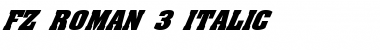 Download FZ ROMAN 3 ITALIC Light Font Title Preview