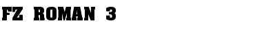 Download FZ ROMAN 3 Light Font Title Preview