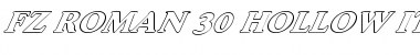 Download FZ ROMAN 30 HOLLOW ITALIC Normal Font Title Preview