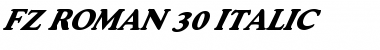 Download FZ ROMAN 30 ITALIC Normal Font Title Preview