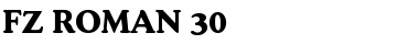 Download FZ ROMAN 30 Normal Font Title Preview