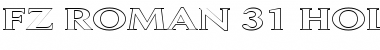 Download FZ ROMAN 31 HOLLOW EX Normal Font Title Preview