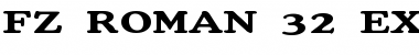 Download FZ ROMAN 32 EX Normal Font Title Preview