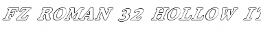 Download FZ ROMAN 32 HOLLOW ITALIC Normal Font Title Preview