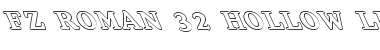 Download FZ ROMAN 32 HOLLOW LEFTY Normal Font Title Preview