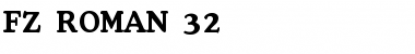 Download FZ ROMAN 32 Normal Font Title Preview