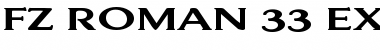 Download FZ ROMAN 33 EX Normal Font Title Preview