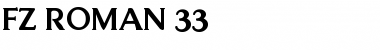 Download FZ ROMAN 33 Normal Font Title Preview