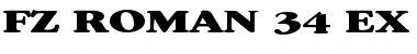 Download FZ ROMAN 34 EX Normal Font Title Preview