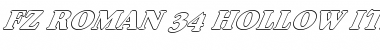 Download FZ ROMAN 34 HOLLOW ITALIC Normal Font Title Preview