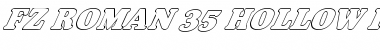 Download FZ ROMAN 35 HOLLOW ITALIC Normal Font Title Preview