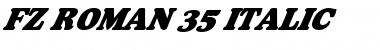 Download FZ ROMAN 35 ITALIC Normal Font Title Preview