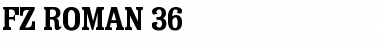 Download FZ ROMAN 36 Normal Font Title Preview