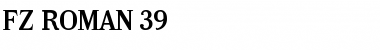 Download FZ ROMAN 39 Normal Font Title Preview