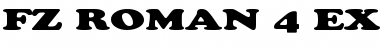 Download FZ ROMAN 4 EX Extra Heavy Font Title Preview
