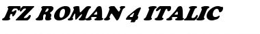 Download FZ ROMAN 4 ITALIC Extra Heavy Font Title Preview