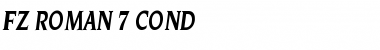 Download FZ ROMAN 7 COND Normal Font Title Preview