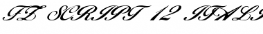 Download FZ SCRIPT 12 ITALIC Normal Font Title Preview