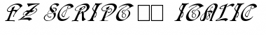 Download FZ SCRIPT 14 ITALIC Normal Font Title Preview