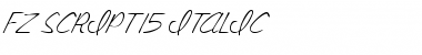Download FZ SCRIPT 15 ITALIC Normal Font Title Preview