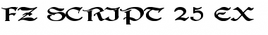 Download FZ SCRIPT 25 EX Normal Font Title Preview