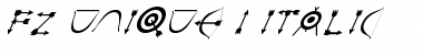 Download FZ UNIQUE 1 ITALIC Normal Font Title Preview