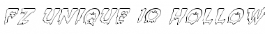 Download FZ UNIQUE 10 HOLLOW ITALIC Normal Font Title Preview