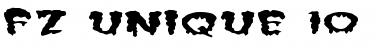 Download FZ UNIQUE 10 MANGLED EX Normal Font Title Preview
