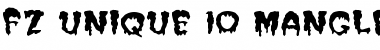 Download FZ UNIQUE 10 MANGLED Normal Font Title Preview
