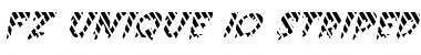 Download FZ UNIQUE 10 STRIPED ITALIC Normal Font Title Preview