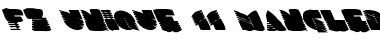 Download FZ UNIQUE 11 MANGLED LEFTY Normal Font Title Preview