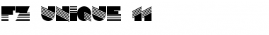 Download FZ UNIQUE 11 Unknown Font Title Preview
