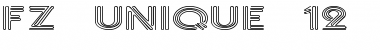 Download FZ UNIQUE 12 EX Normal Font Title Preview